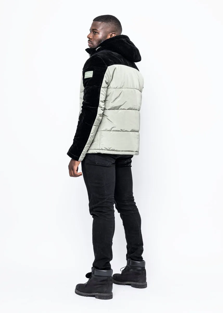 DOWN JACKET - LIME GREEN VELVET