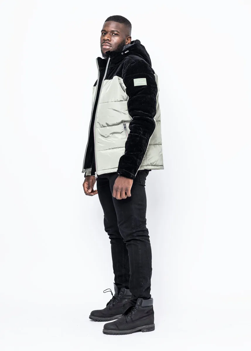 DOWN JACKET - LIME GREEN VELVET