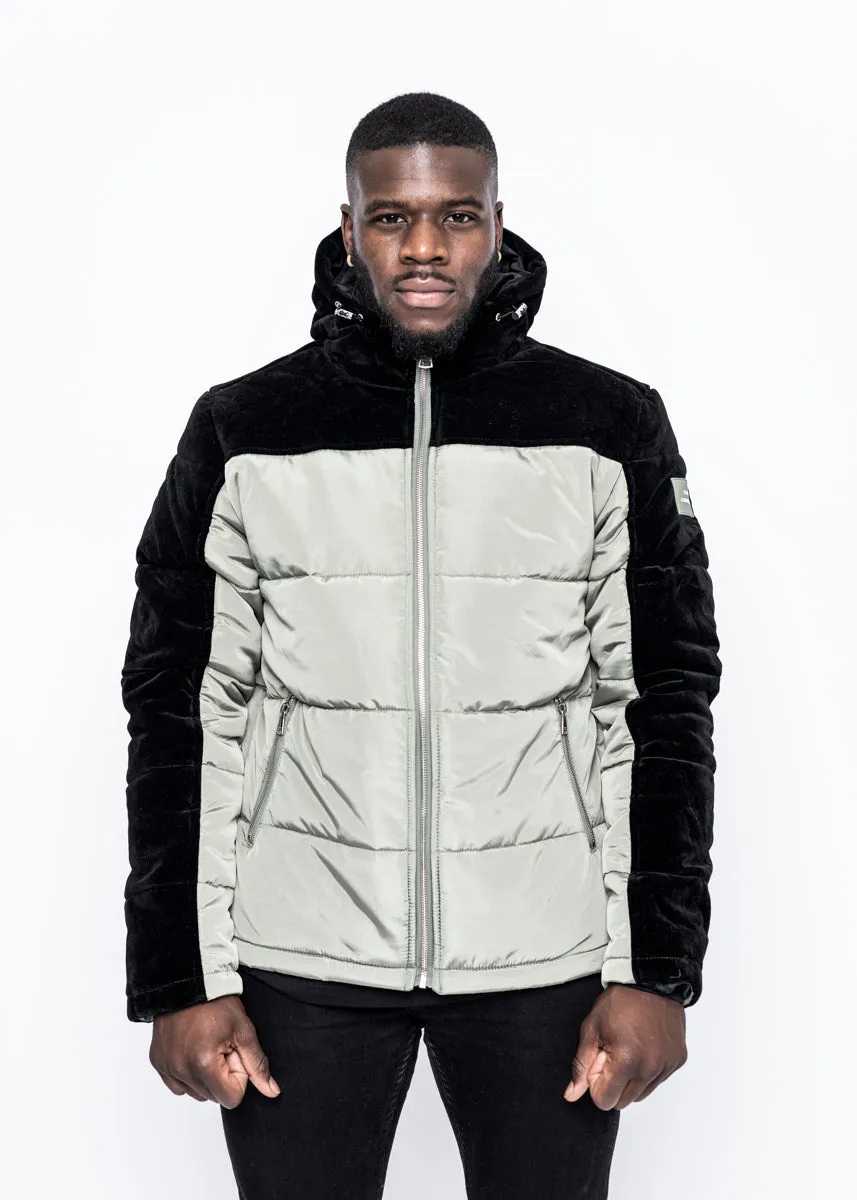 DOWN JACKET - LIME GREEN VELVET