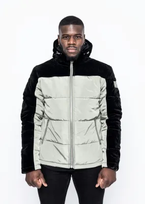 DOWN JACKET - LIME GREEN VELVET