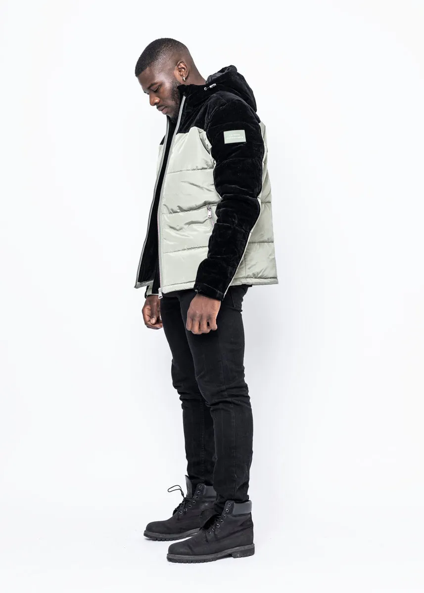 DOWN JACKET - LIME GREEN VELVET