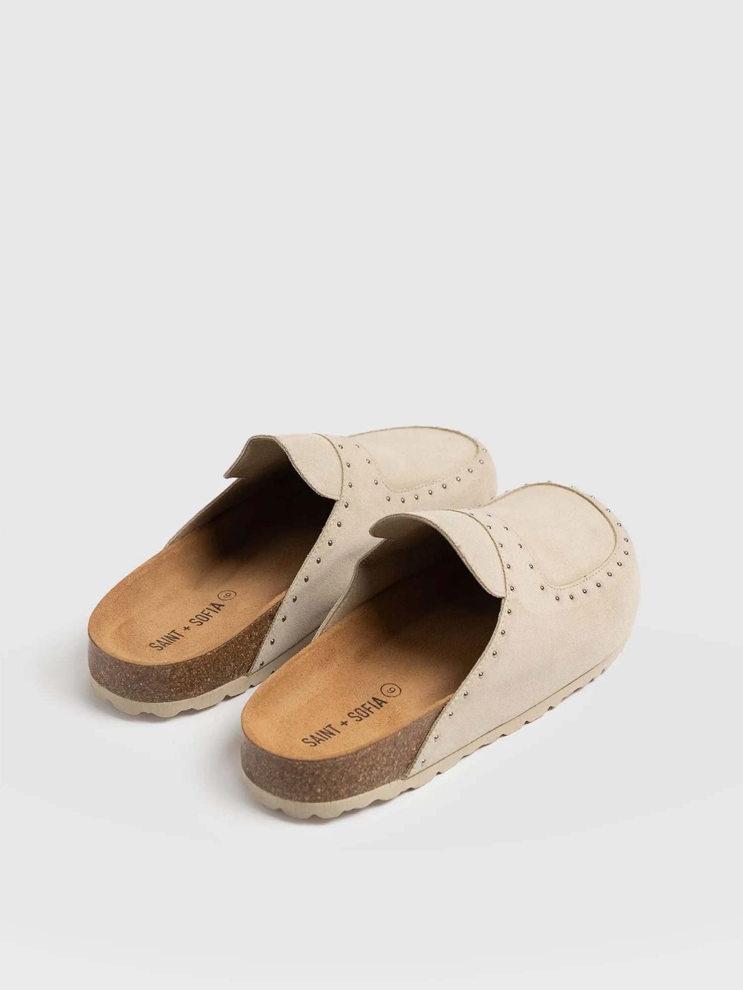 Etta Studded Clogs - Cream