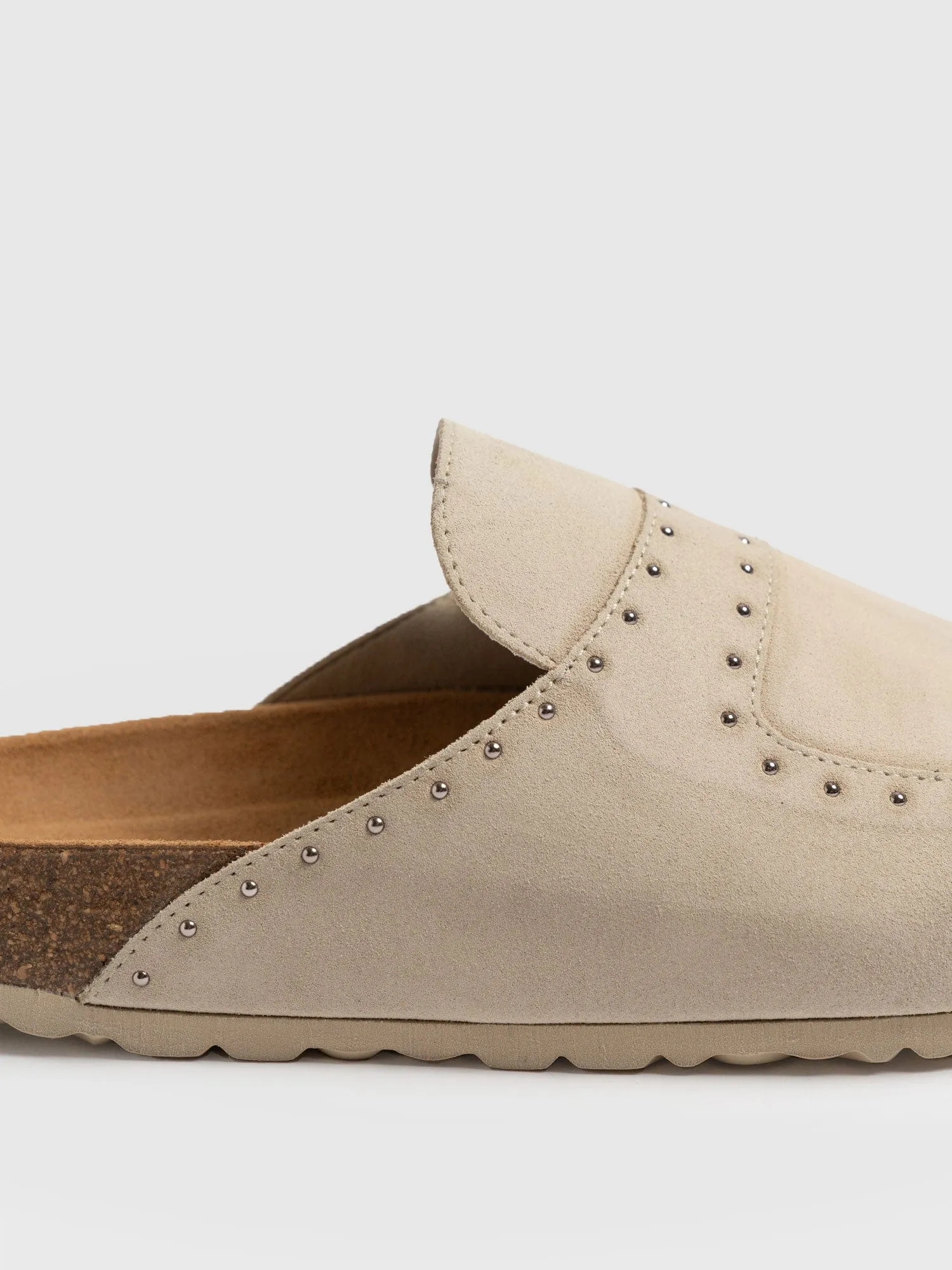 Etta Studded Clogs - Cream