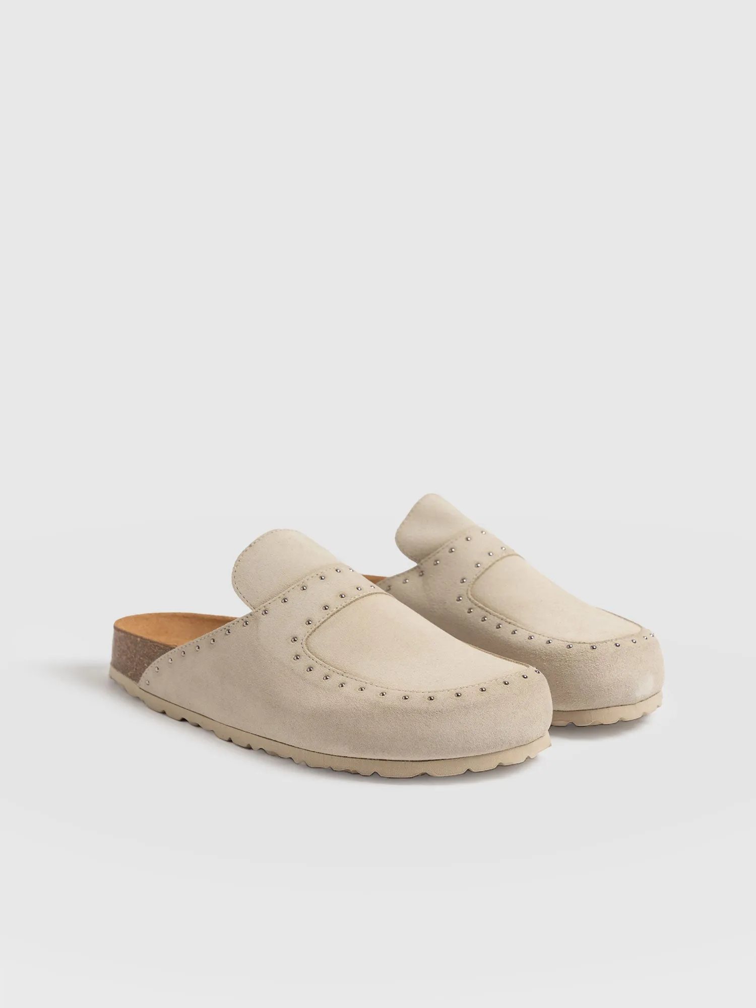 Etta Studded Clogs - Cream