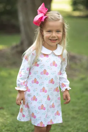 Girl's "Fall Pumpkin" A-Line Dress