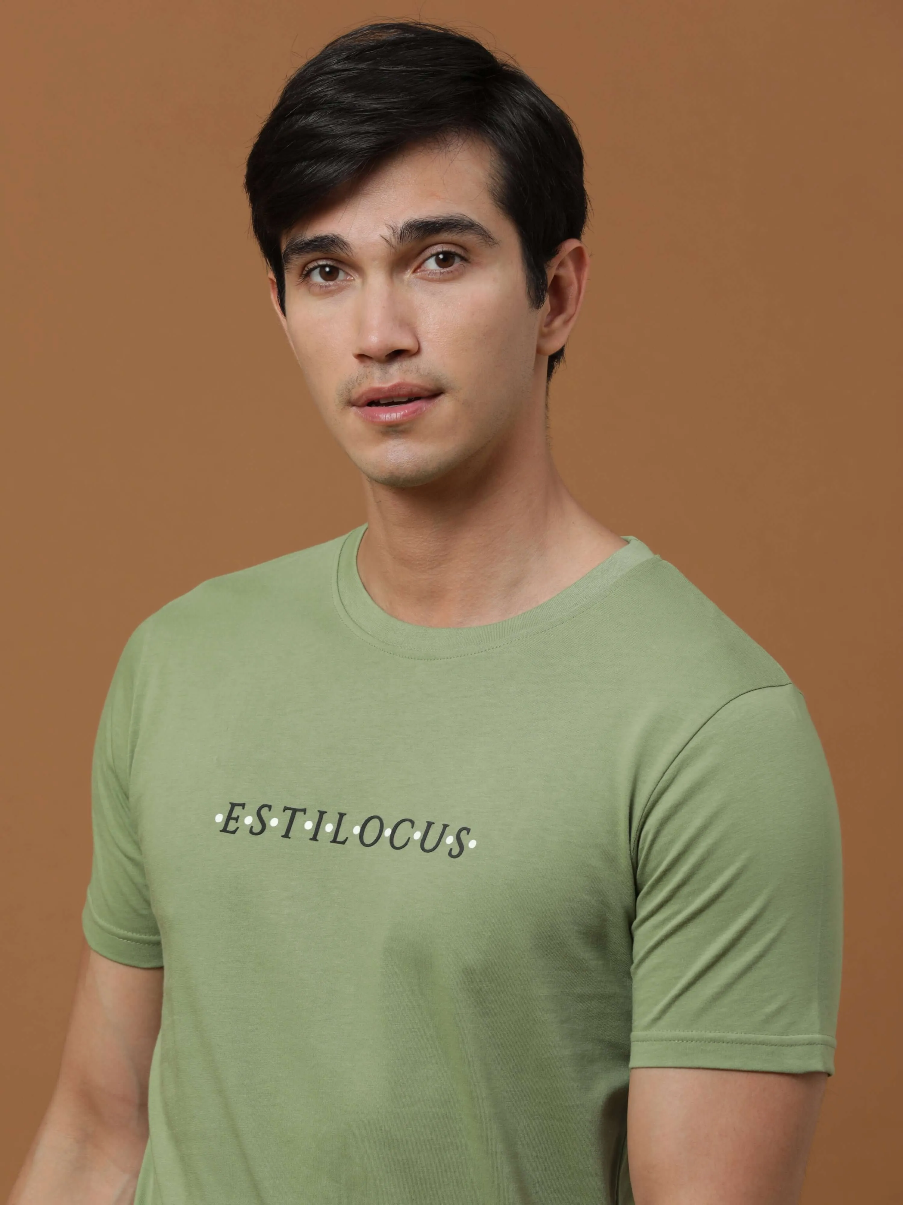 Green Luminescent Printed T Shirt