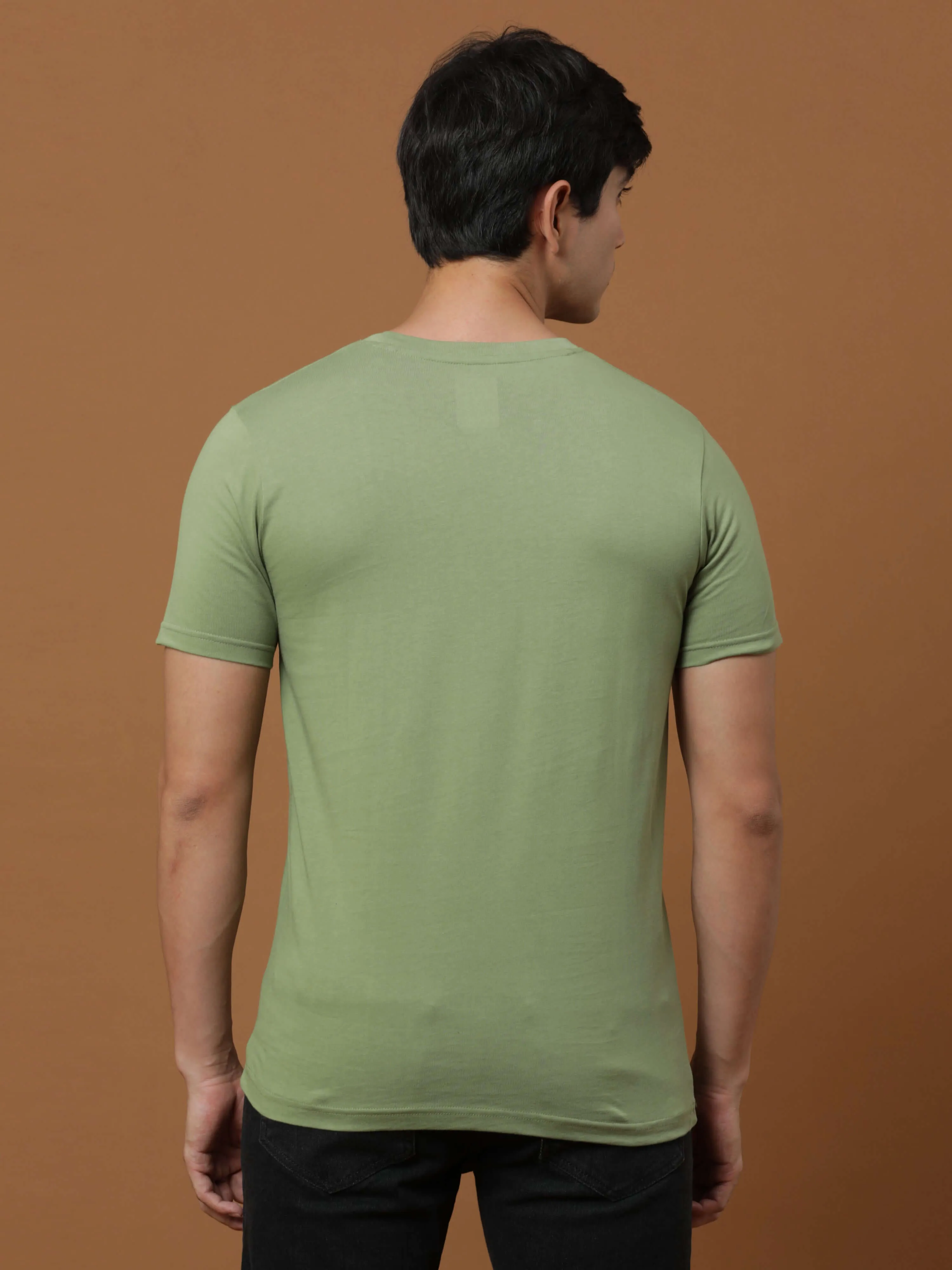 Green Luminescent Printed T Shirt