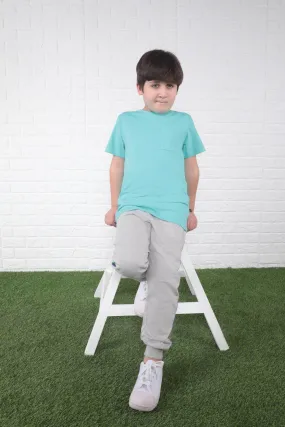 Grey Round-neck T-shirt