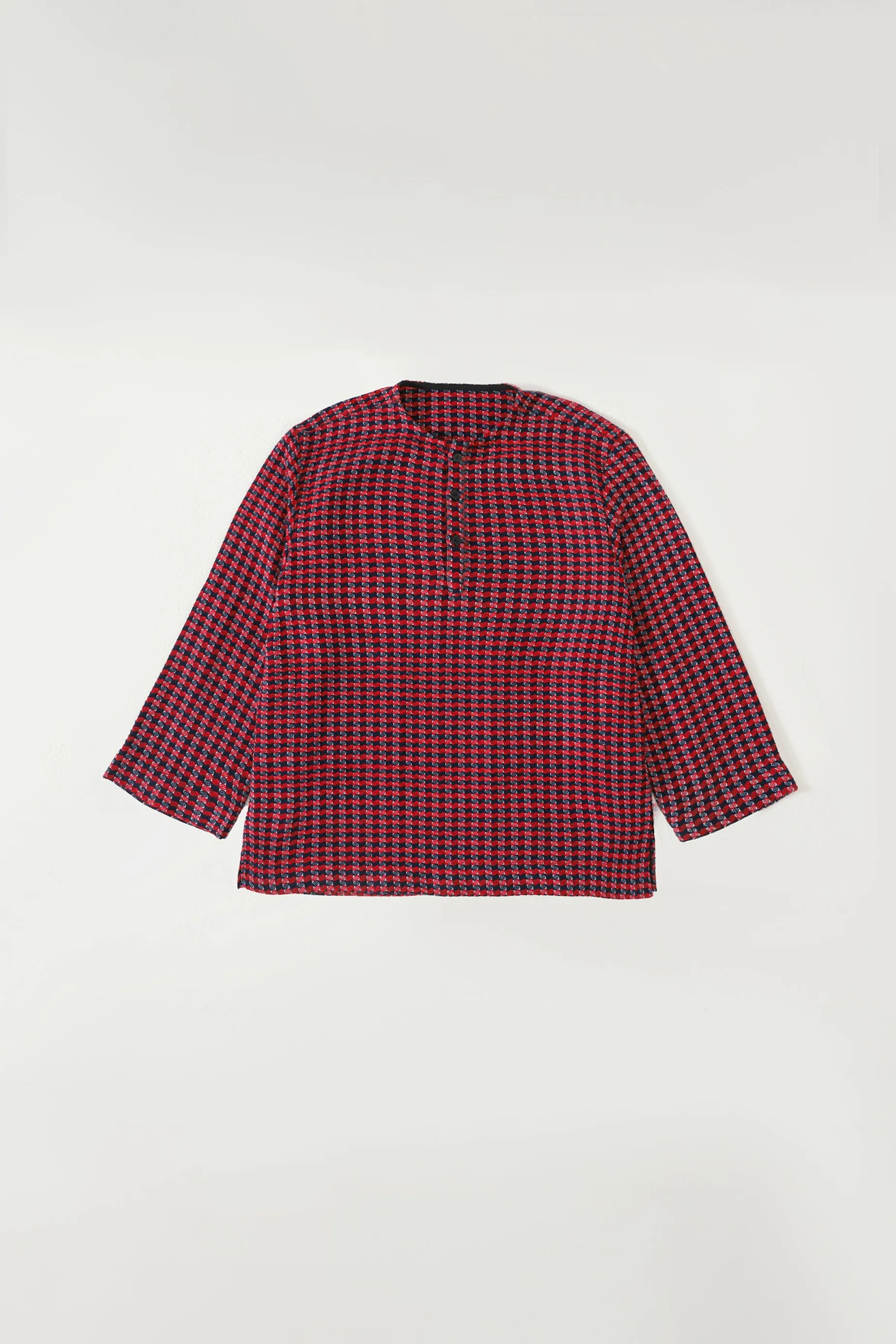 HANDWOVEN PLAID COTTON SHIRT