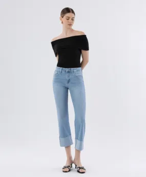 High Rise cuffed straight jean - Vervet