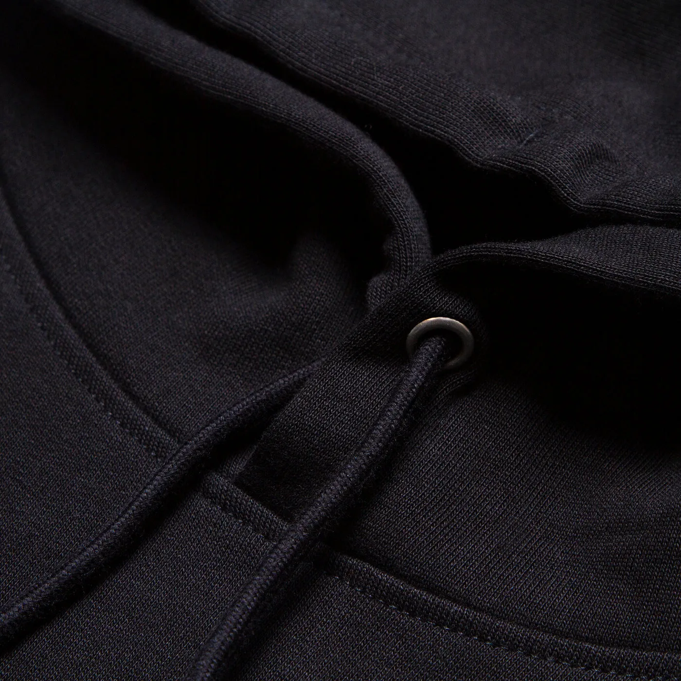 Higher House Back Print - Hood - Black