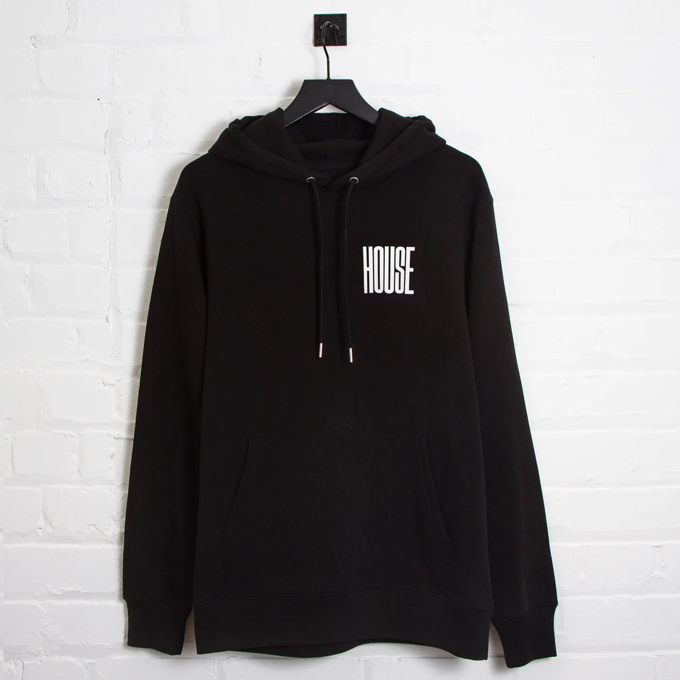 Higher House Back Print - Hood - Black