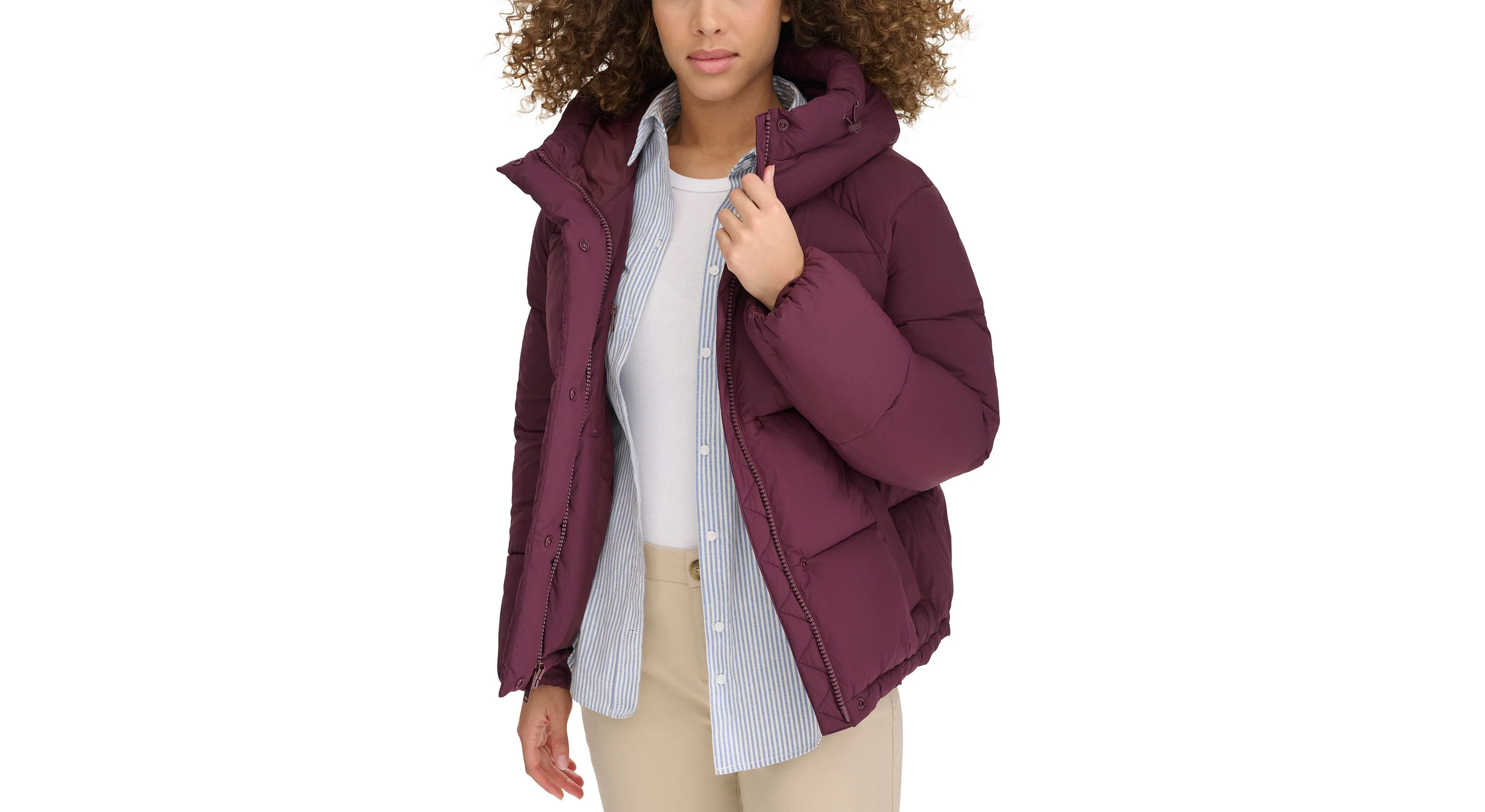 Hooded Matte Bubble Puffer Jacket