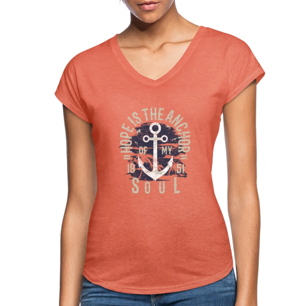 Hope is the Anchor of My Soul V-Neck T-Shirt