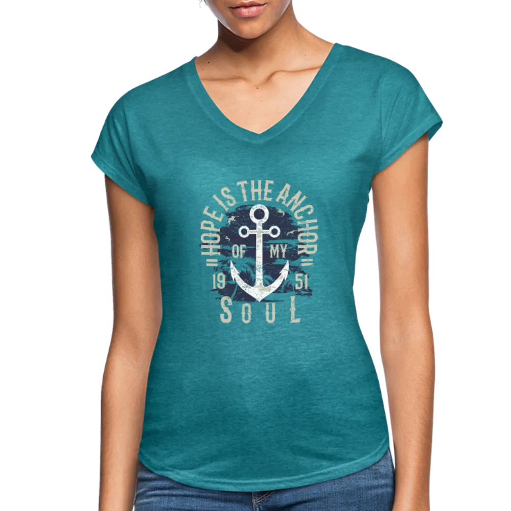 Hope is the Anchor of My Soul V-Neck T-Shirt