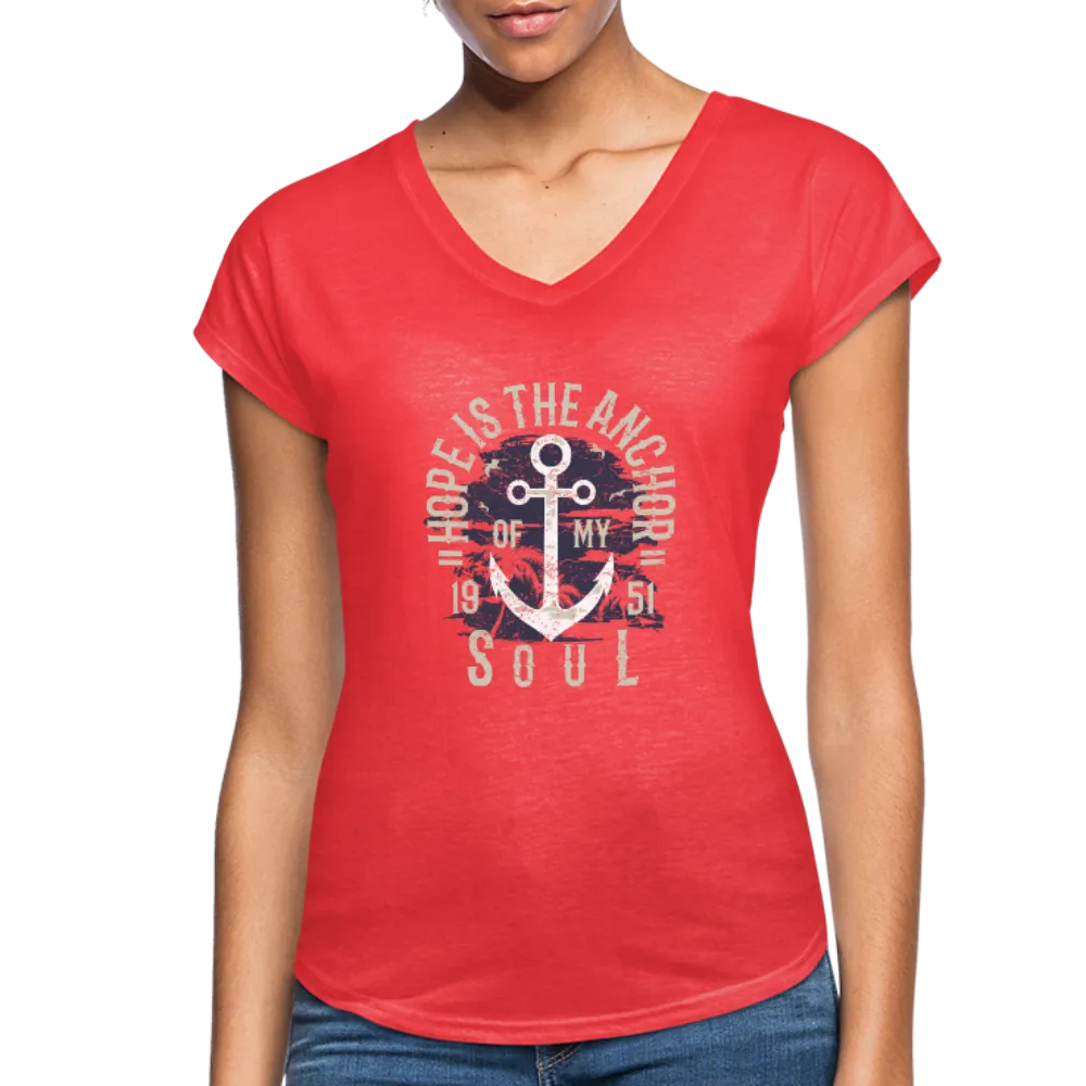 Hope is the Anchor of My Soul V-Neck T-Shirt