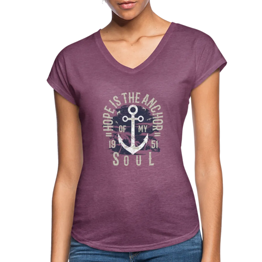 Hope is the Anchor of My Soul V-Neck T-Shirt