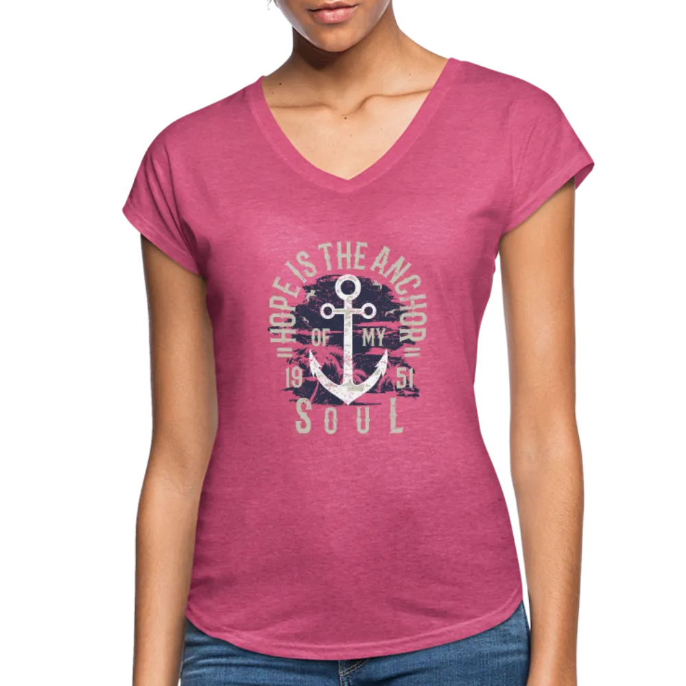 Hope is the Anchor of My Soul V-Neck T-Shirt