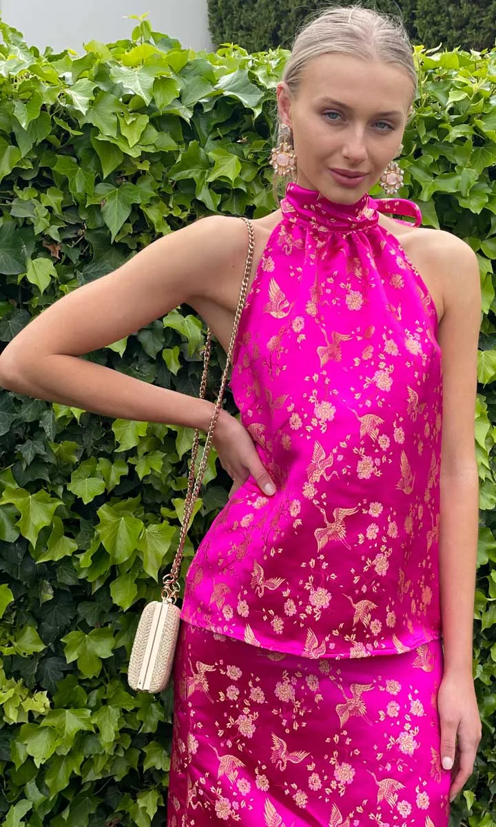 Hoss Madame Butterfly Pink Halter