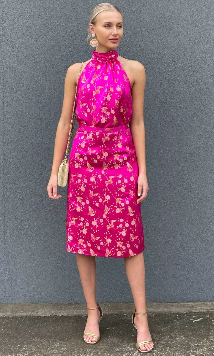 Hoss Madame Butterfly Pink Halter