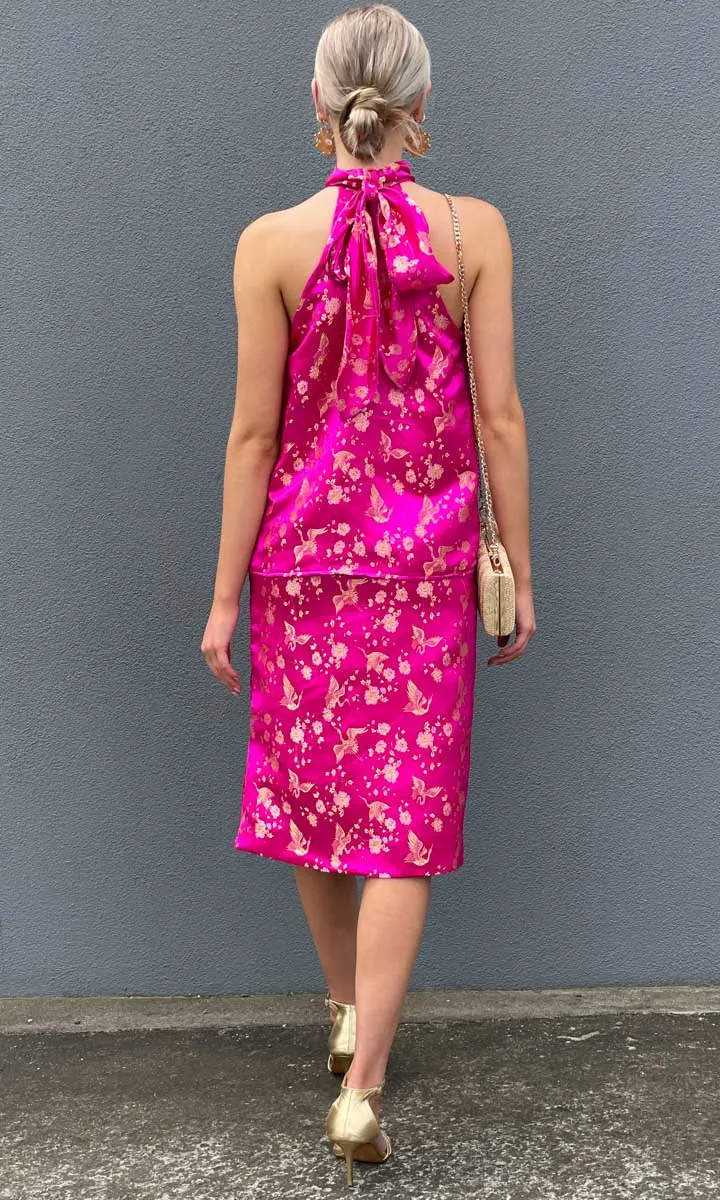 Hoss Madame Butterfly Pink Halter