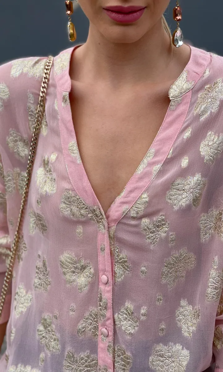 Hoss Pink Gold Galla Shirt