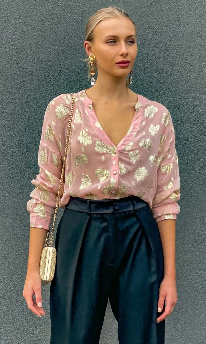 Hoss Pink Gold Galla Shirt