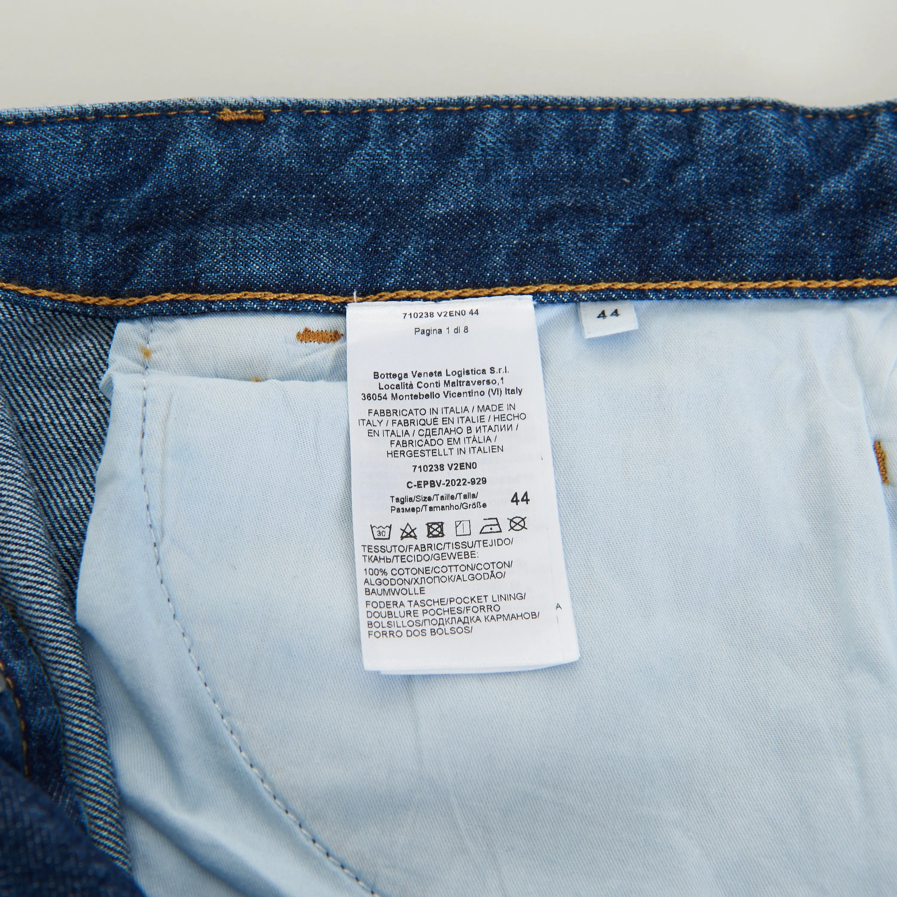 Indigo Blue Medium Washed Straight Denim Jeans