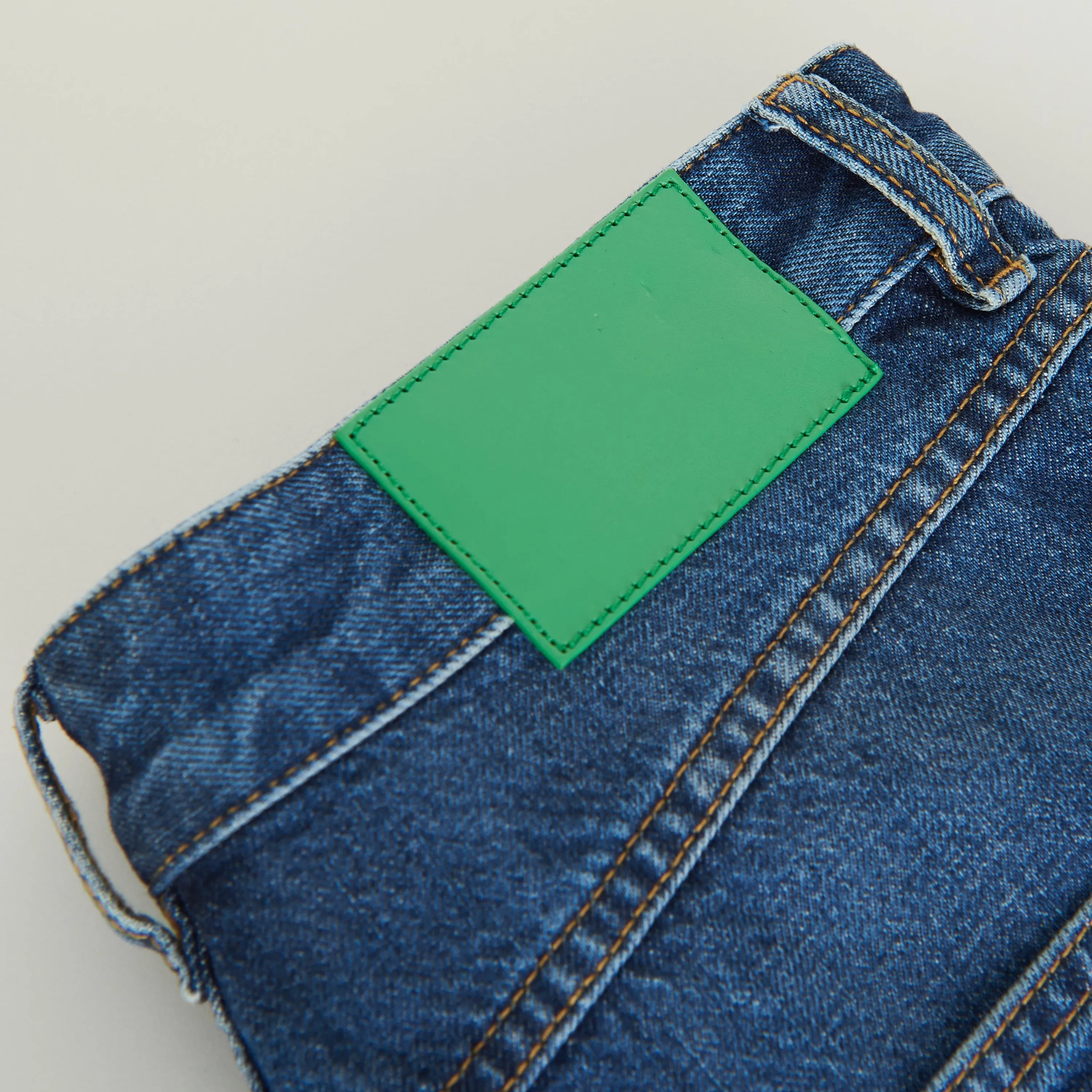 Indigo Blue Medium Washed Straight Denim Jeans