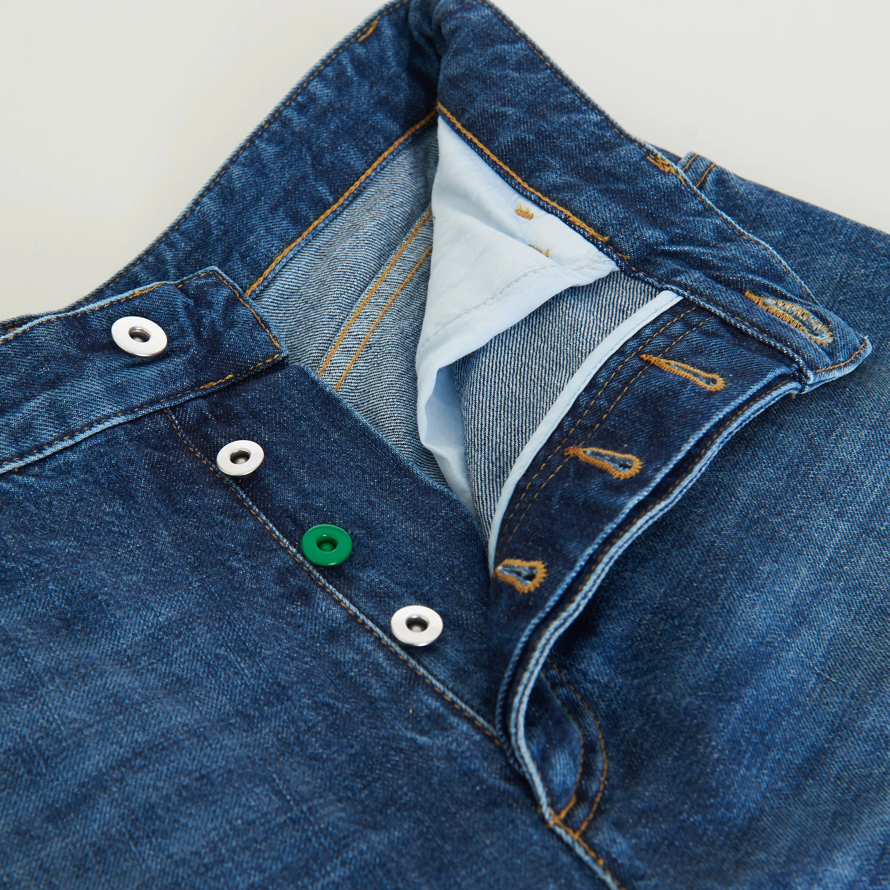Indigo Blue Medium Washed Straight Denim Jeans