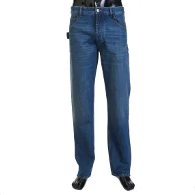 Indigo Blue Medium Washed Straight Denim Jeans