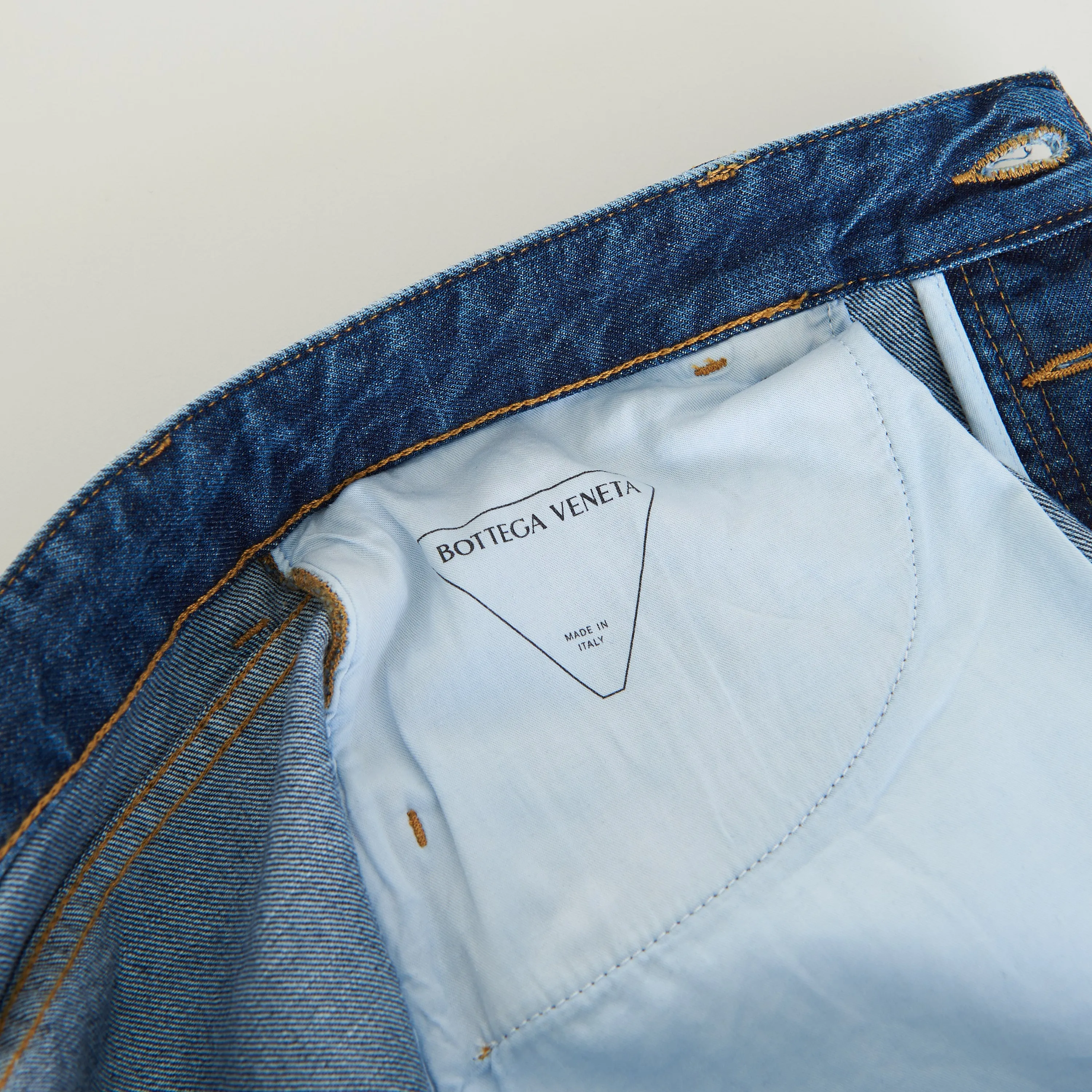 Indigo Blue Medium Washed Straight Denim Jeans