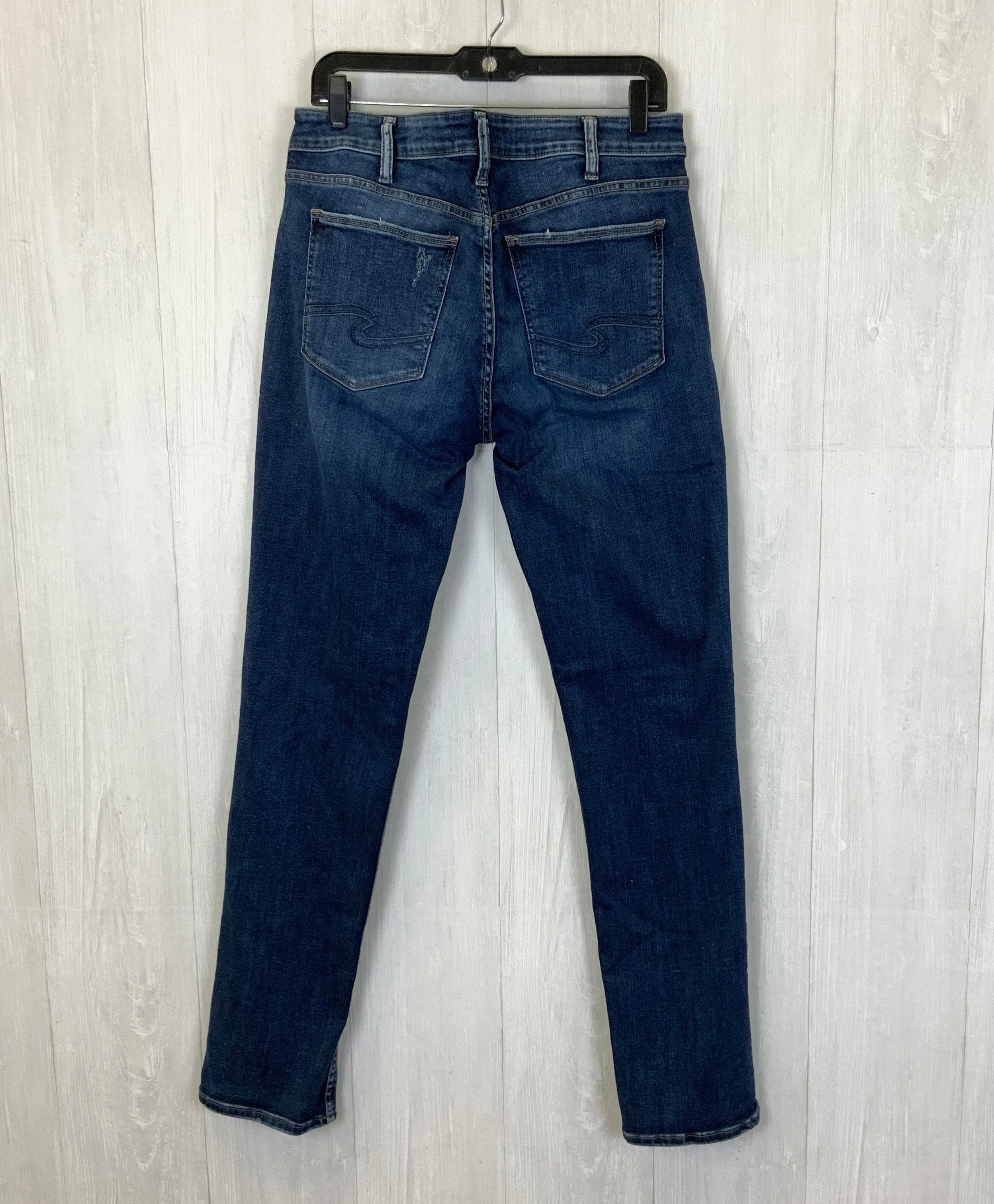 Jeans Skinny By Silver In Blue Denim, Size: 16