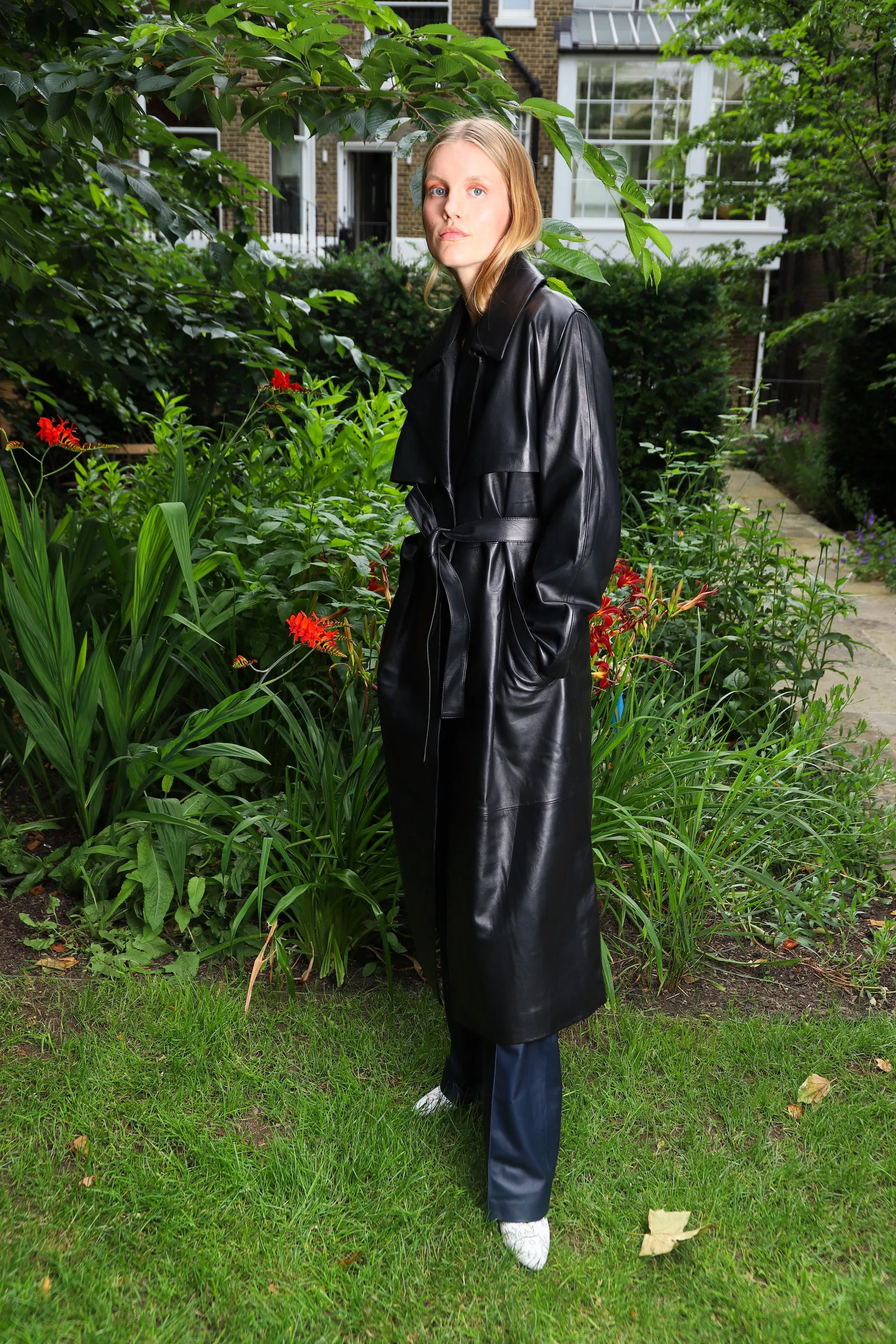Karla LEATHER TRENCH - BLACK MATTE
