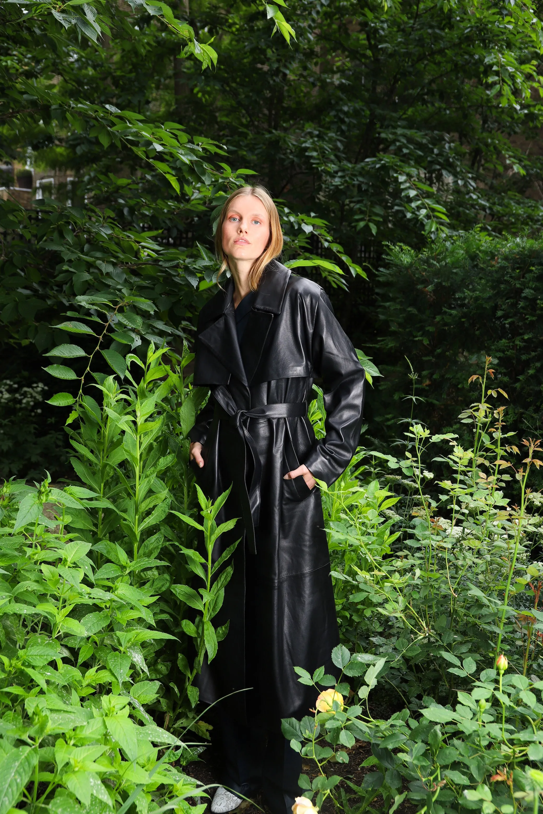 Karla LEATHER TRENCH - BLACK MATTE