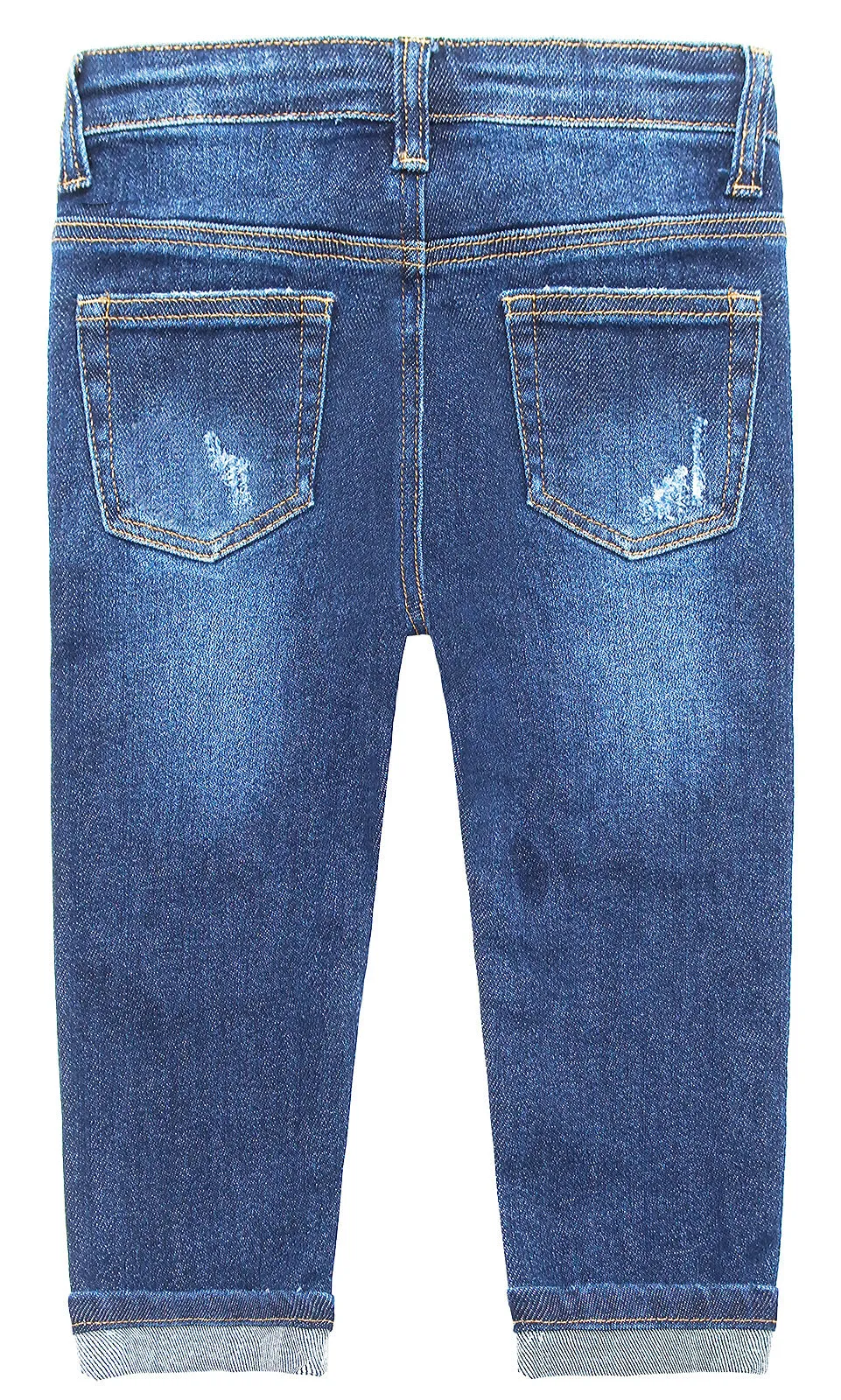 Kids Ripped Holes Patched Fashion Elastic Band Slim Jeans