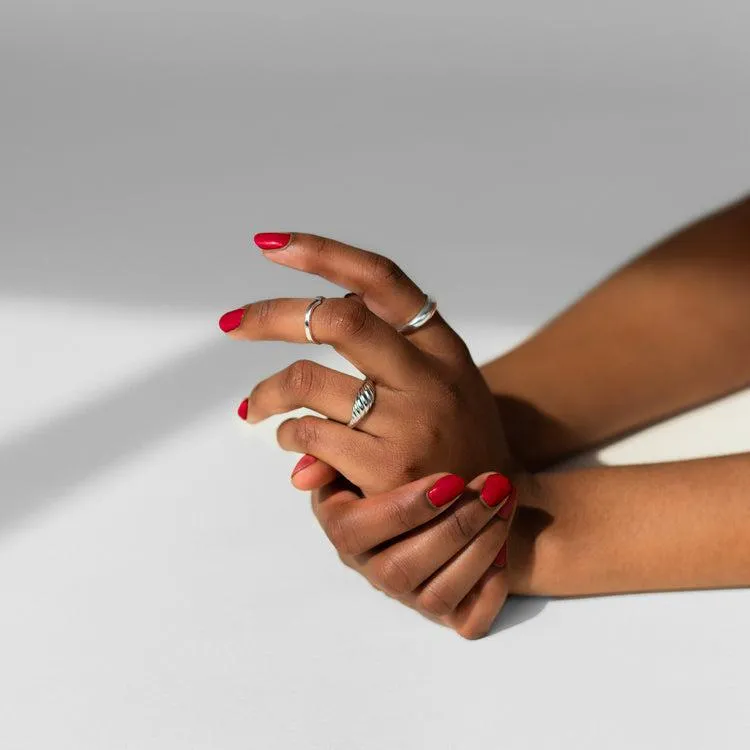 Lady in Red Nail Polish