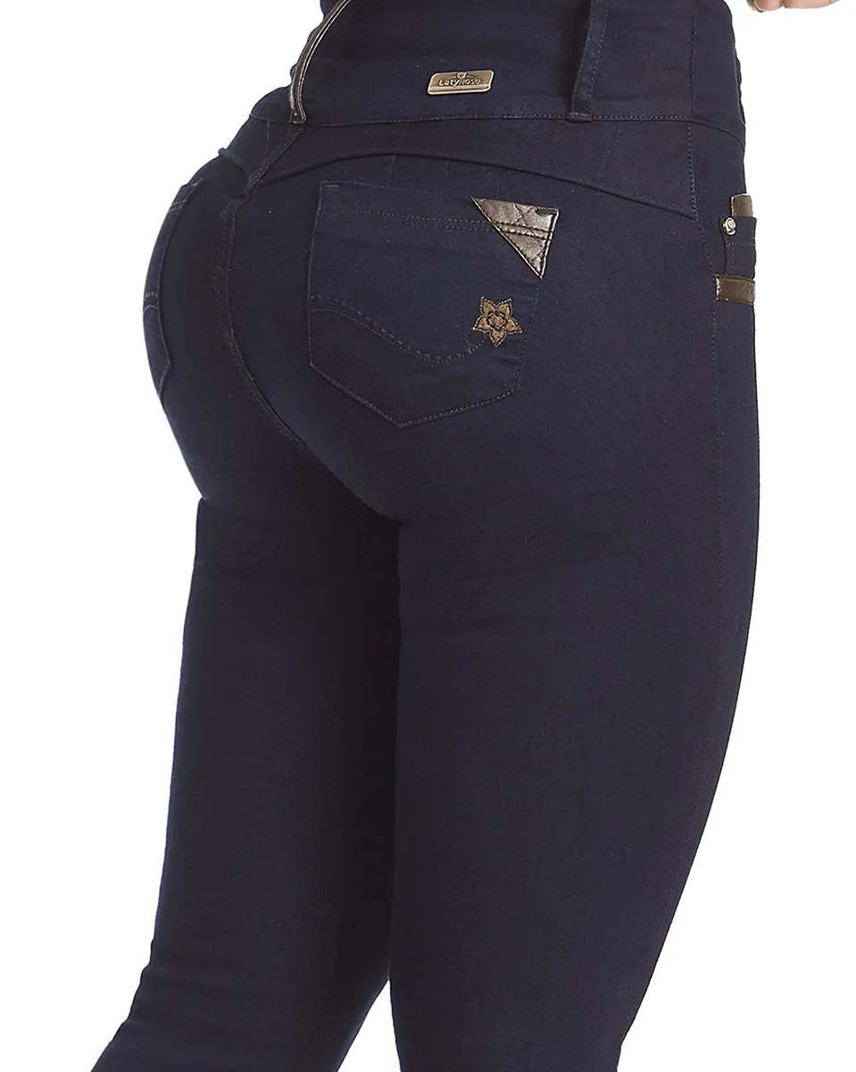 Laty Rose Colombian Booty Lifting Jeans - Skinny Dark Blue