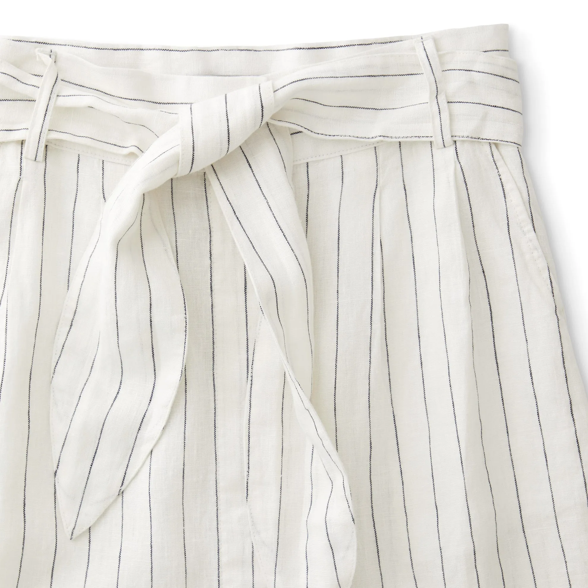 Linen Button Front Skirt