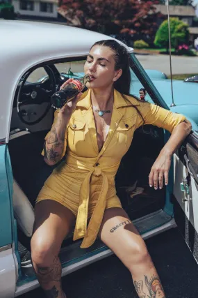Little Diva Romper - Yellow Denim