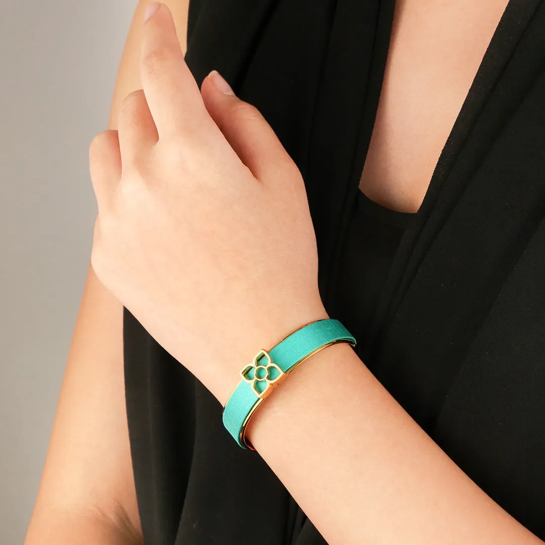 Lotus Silk Cuff - Shophouse Teal