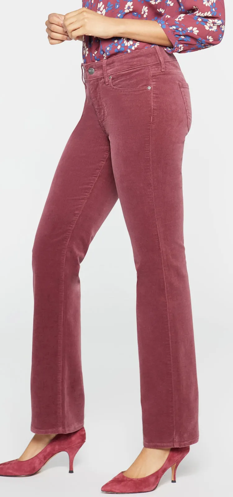 Marilyn Straight Corduroy Broek Rood | Husk