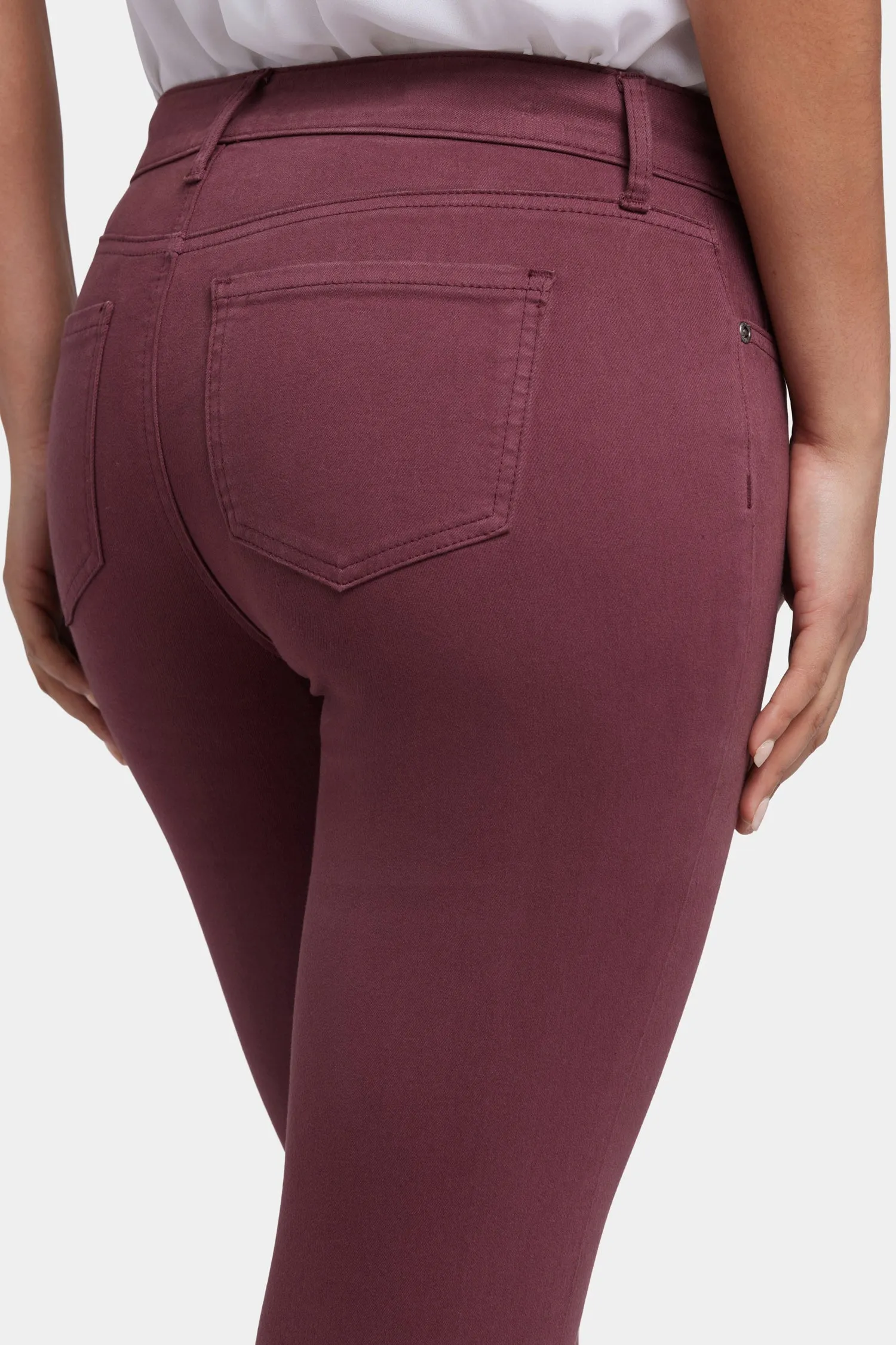 Marilyn Straight Jeans In Petite - Dark Cherry