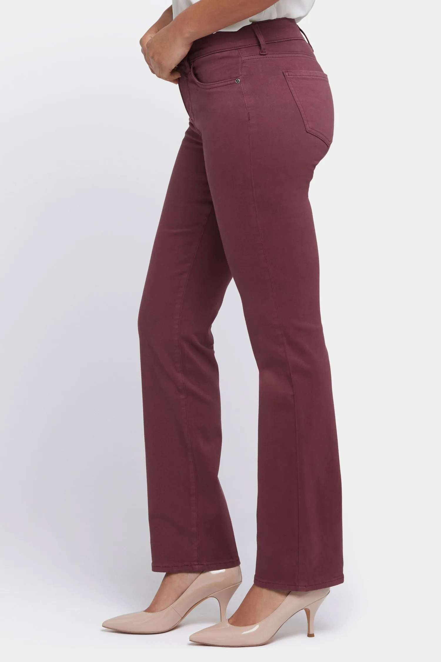 Marilyn Straight Jeans In Petite - Dark Cherry