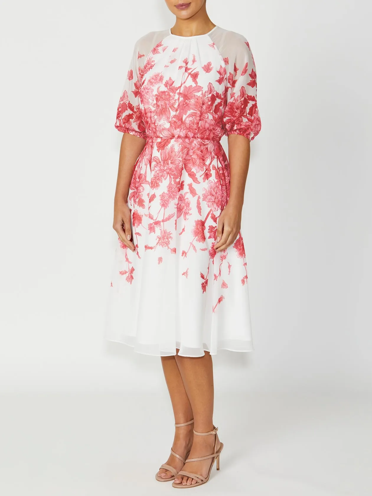 Marita Printed Chiffon Dress