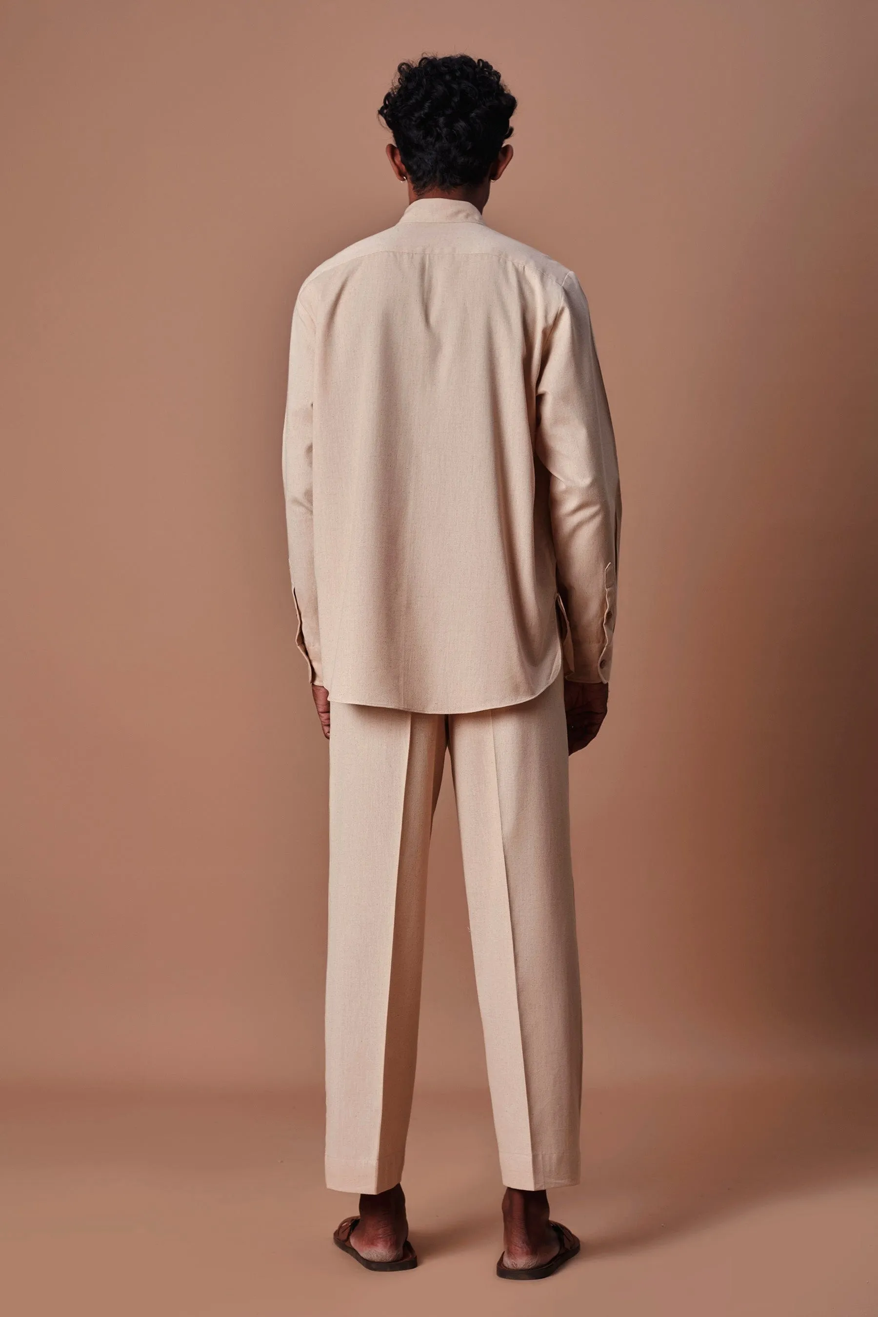 Mati Men's Beige Placket Shirt