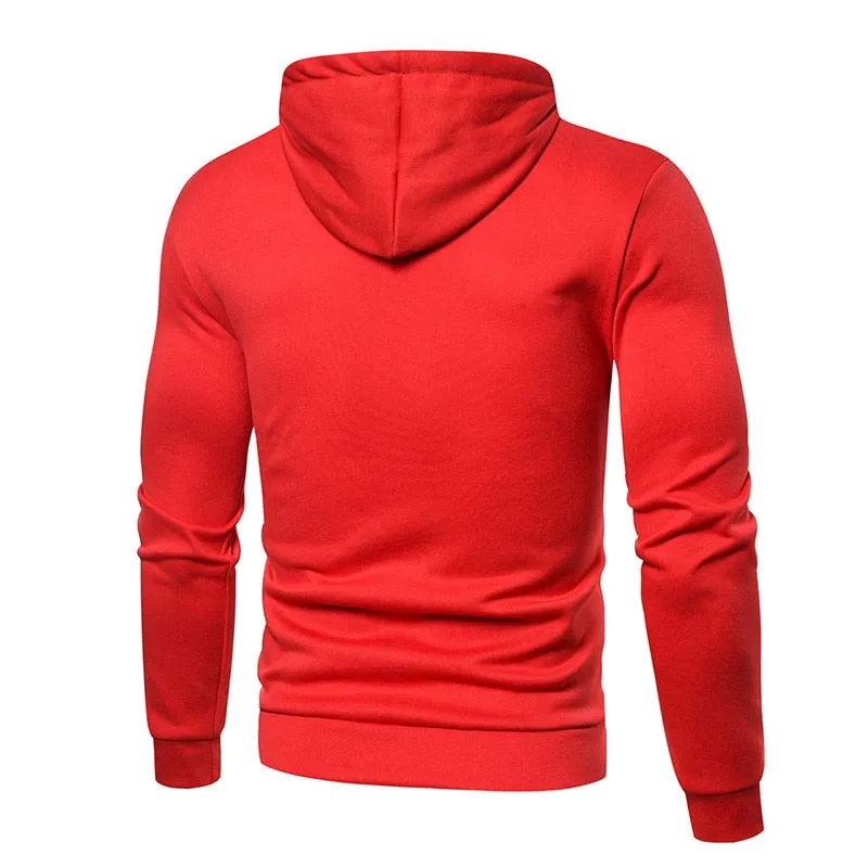 Men's fashion light fleece hoodie