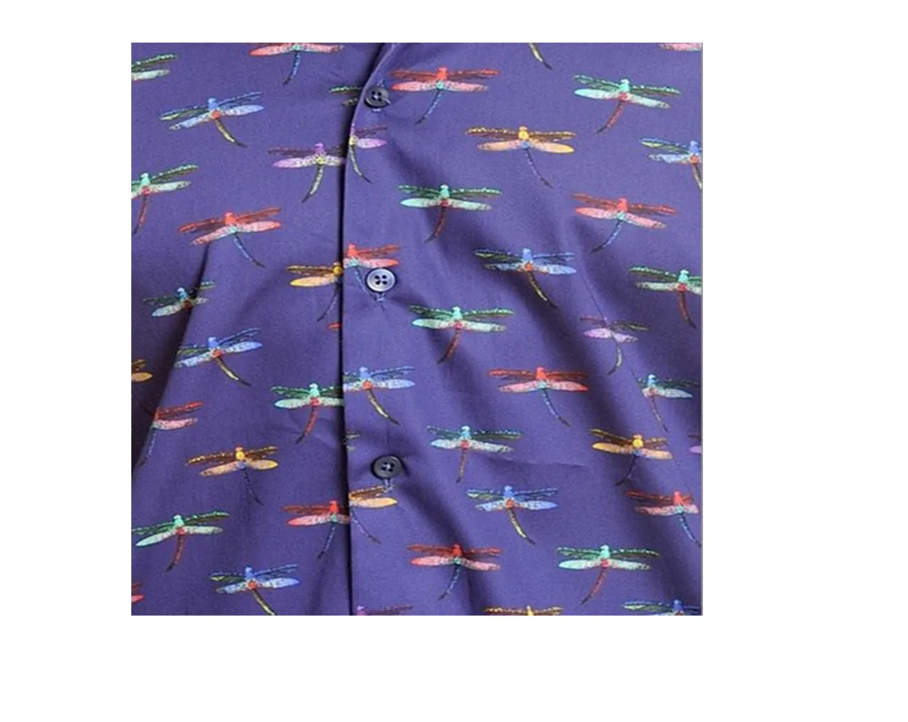 Men's Mizumi | Dragonfly Print Shirt | Purple