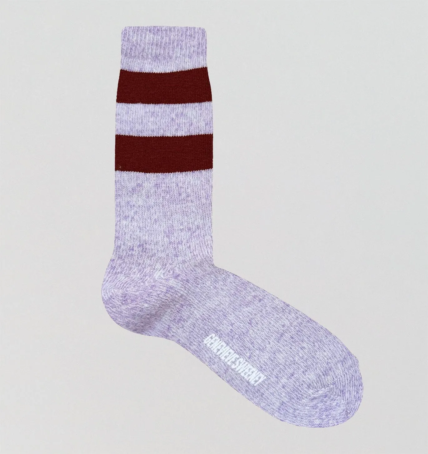 Merino & Alpaca stripe sock [Lilac]