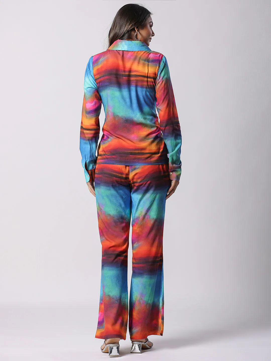 Multi Duet-Delight Designer Printed Modal Co-ord Set